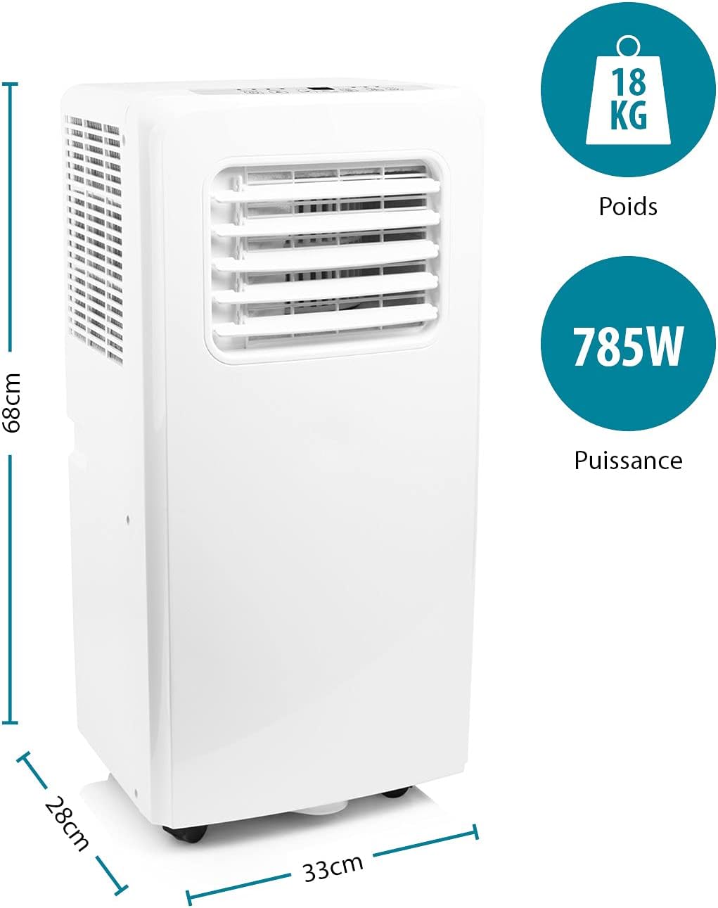 Tristar AC-5477 3-in-1 Mobile Air Conditioner, Cool, Ventilate, Dehumidify, 7000 BTU, 2.05 kW