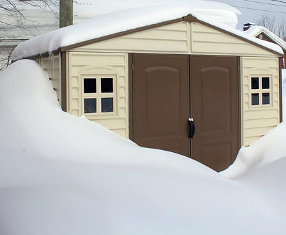 10 x 8 ft Outdoor Garden Storage Shed with Metal Foundation Kit, Steel-Reinforced Roof, Windows & Ventilation System