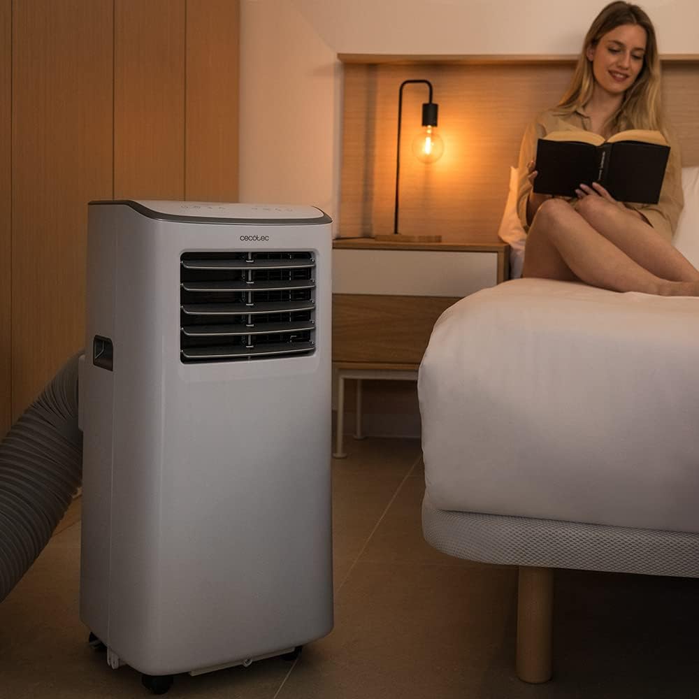 Cecotec ForceClima 7400 Soundless Touch Portable Air Conditioner, Remote Control and Touch Control, 7000 BTU, LED Display, 4 Modes, 2 Speed, Coverage up to 15 m²