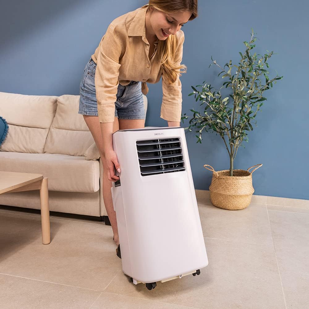Cecotec ForceClima 7400 Soundless Touch Portable Air Conditioner, Remote Control and Touch Control, 7000 BTU, LED Display, 4 Modes, 2 Speed, Coverage up to 15 m²