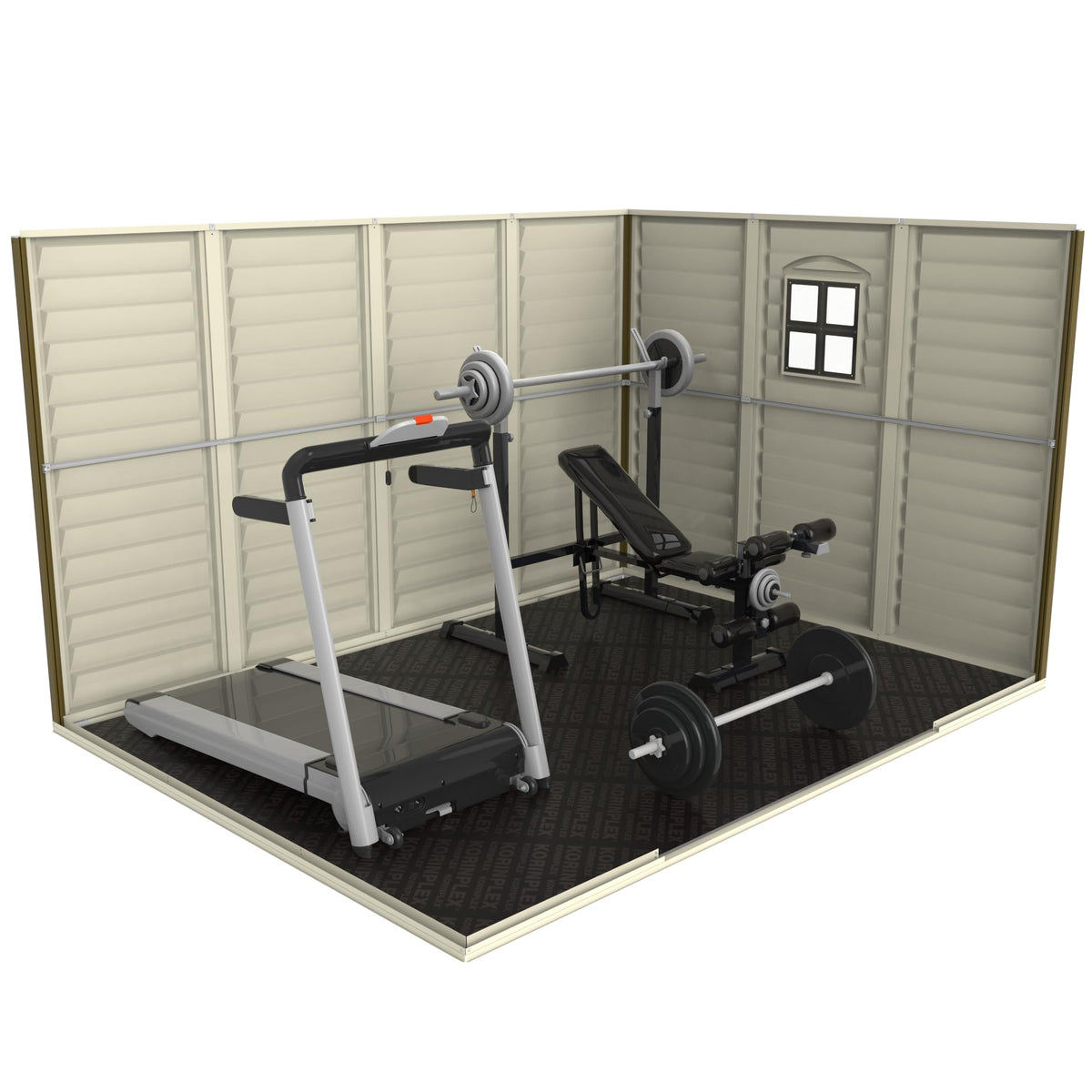 10 x 8 ft Outdoor Garden Storage Shed with Metal Foundation Kit, Steel-Reinforced Roof, Windows & Ventilation System