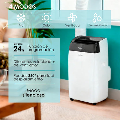 Daitsu Alisios Premium APD12FCX Aire Acondicionado Portátil con Bomba de Calor WiFi 3009 Fridge