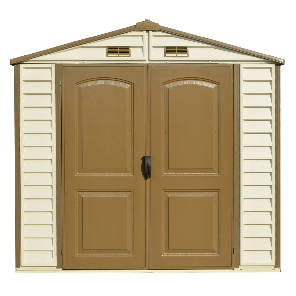 8 x 6 ft Plastic Garden Storage Shed with Fixed Window, Metal Foundation Kit & Steel-Reinforced Roof Structure