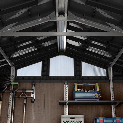 8 x 6 ft Outdoor Garden Storage Shed with Steel-Reinforced Roof, Double-Wall Construction & Heavy-Duty Floor