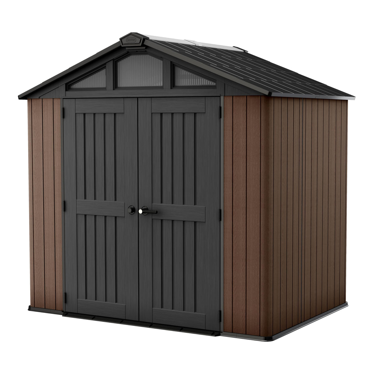 8 x 6 ft Outdoor Garden Storage Shed with Steel-Reinforced Roof, Double-Wall Construction & Heavy-Duty Floor